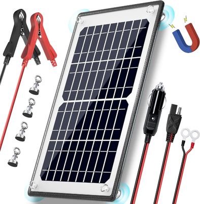 10W 12V Magnetico caricabatterie solari Trickle mantenitore impermeabile per barca