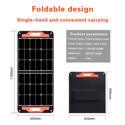 Tecnologia innovativa pannello solare portatile da 100 W per avventure all'aria aperta