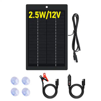 Kit di pannelli di caricabatterie solari monocristallino portatile da 5W per auto