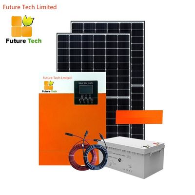 Home Off Grid pannelli solari policristallini con inverter 5.5KW con arancione