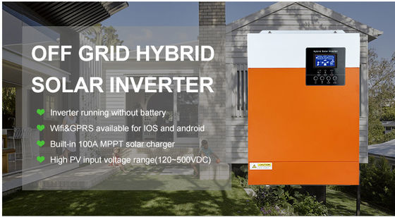 Home Off Grid pannelli solari policristallini con inverter 5.5KW con arancione