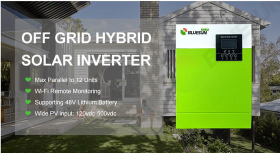 Uso domestico 5.5KW Off Grid sistema solare 220/230V Inverter solare con verde