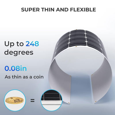 RV marino sottile 100w pannello solare flessibile cellula IP68 impermeabile ODM