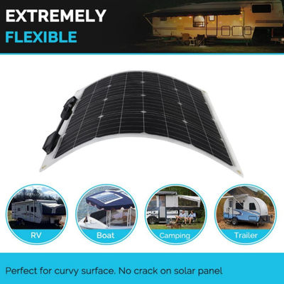 Pannello solare monocristallino flessibile semiflessibile 12 Volt per camper RV marino 4wd