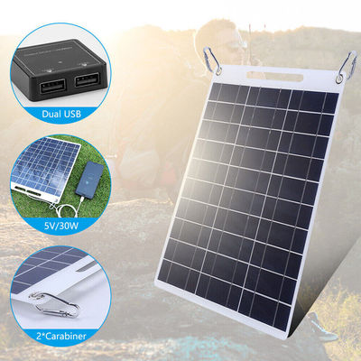 pannello solare portatile policristallino di silicio pieghevole per escursioni modulo solare 30W