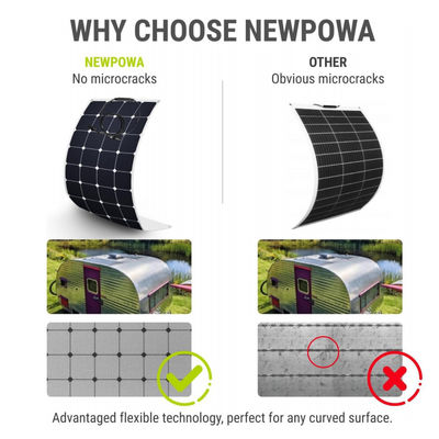 Moduli di pannelli solari monocristallini semiflessibili da 100 W a 12 Volt OEM