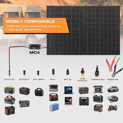 100W Off Grid Pieghevole Caricabatterie Portatile Kit pannello solare per il campeggio
