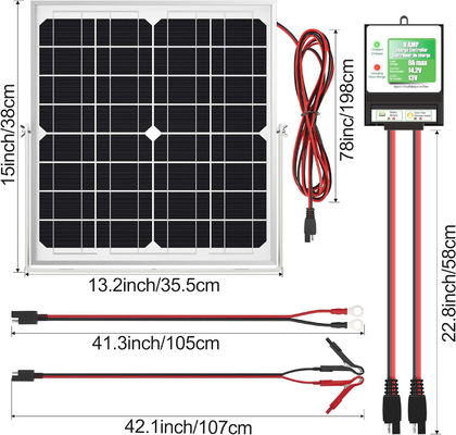 20W 12V pannello solare caricabatterie Trickle mantenitore per motocicli Automotive