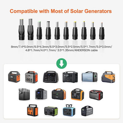 Pacchetto di sistema solare ripiegabile da 100W RV Off Grid per campeggio e escursioni