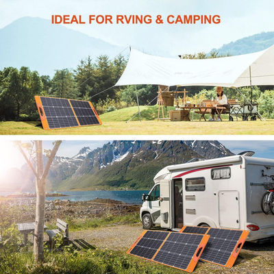 Pacchetto di sistema solare ripiegabile da 100W RV Off Grid per campeggio e escursioni