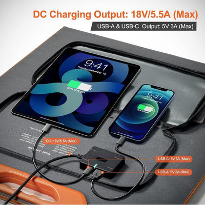 Pacchetto di sistema solare ripiegabile da 100W RV Off Grid per campeggio e escursioni