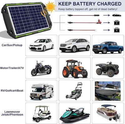 10W 12V Waterproof Solar Battery Charger Maintainer per auto barca Marina RV