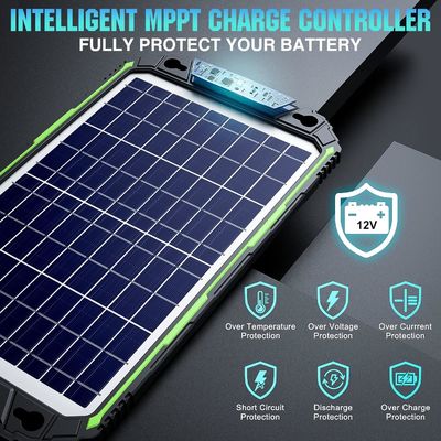 10W 12V Waterproof Solar Battery Charger Maintainer per auto barca Marina RV