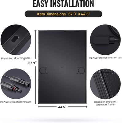 400W 10BB Panel solari rigidi leggeri Mono modulo solare OEM