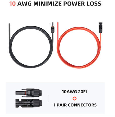 10AWG Cavi di estensione fotovoltaici Accessori per pannelli solari per pannelli solari portatili
