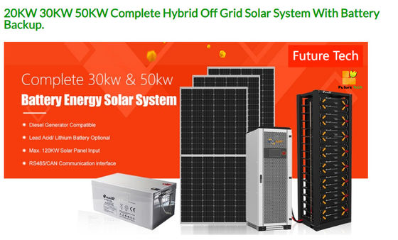 FT30000 Kit di pannelli solari 20KW 25KW 30KW 40KW 50KW Completato Off Grid