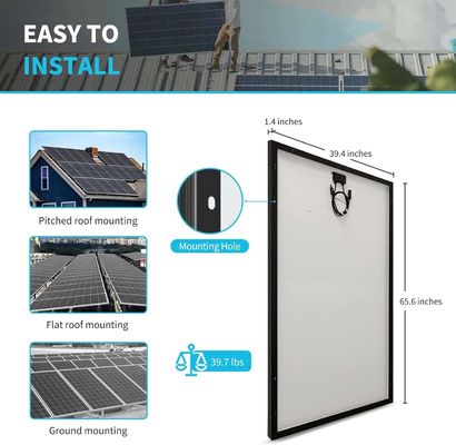24V 320W pannello solare monocristallino On Off Grid per rimorchi RV