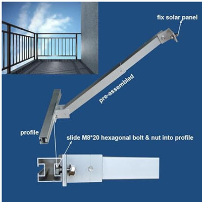 Balcone a prova di ruggine pannelli solari supporti di montaggio leggeri con bianco