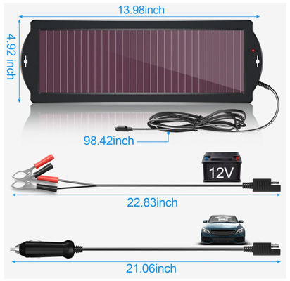 Caricatore solare portatile Trickle Power Bank 1.8W 12V ricarica solare impermeabile