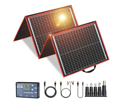 FT160 Sistema di caricabatterie per celle solari portatili flessibili 160W 18V con ABS nero