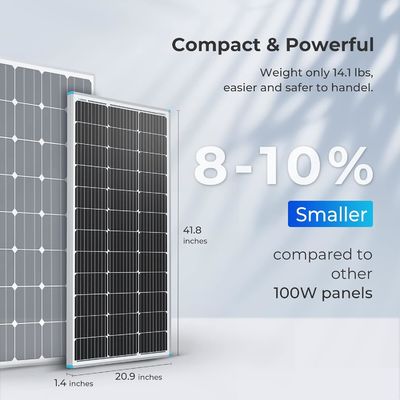 Pannelli solari monocristallini fotovoltaici per balconi 100 Watt 12V OEM