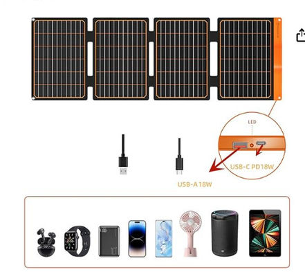 FT40 Piccolo caricabatterie solare portatile USB Modulo monocristallino IP67 impermeabile