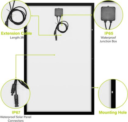 Modulo fotovoltaico monocristallino di 15 V a 250 W
