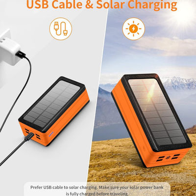 Batteria solare portatile senza fili caricabatterie per telefono 50000mAh Potenza