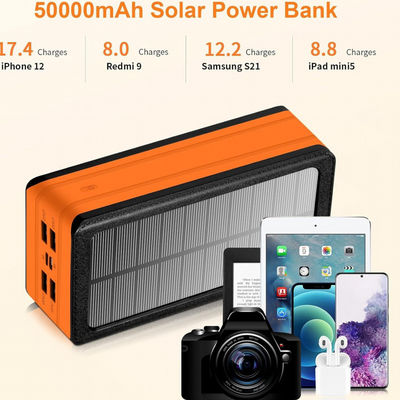 Batteria solare portatile senza fili caricabatterie per telefono 50000mAh Potenza