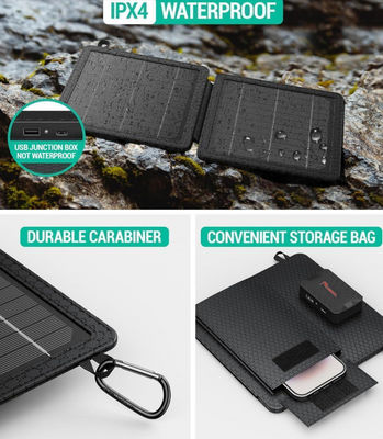 10W Portable Solar Charger Bank per campeggio 5V 2A impermeabile IPX4