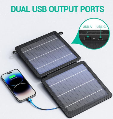 10W Portable Solar Charger Bank per campeggio 5V 2A impermeabile IPX4