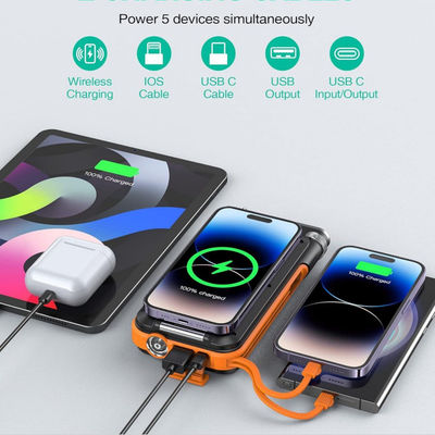 Power Bank per caricabatterie solare portatile senza fili con radio FM 20000mAh