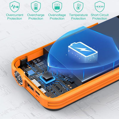 Power Bank per caricabatterie solare portatile senza fili con radio FM 20000mAh