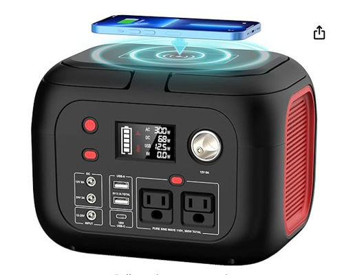 228Wh Batteria solare al litio 300W Centrale elettrica portatile con luce a led