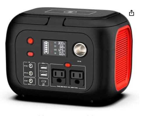 228Wh Batteria solare al litio 300W Centrale elettrica portatile con luce a led