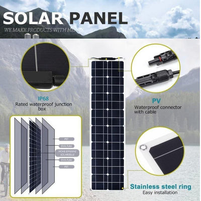 Kit di pannelli solari monocristallini USB da 300W per camper 50A 12-24V