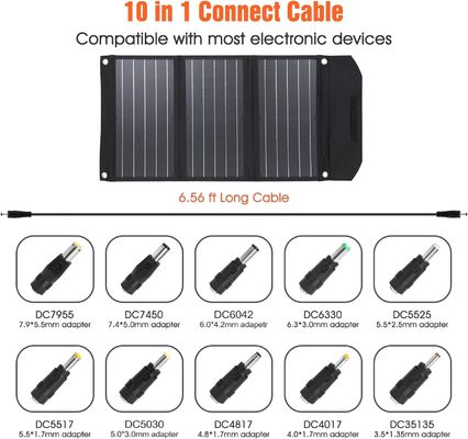 Kit di caricabatterie solare portatile pieghevole da 30W per campeggio all'aperto