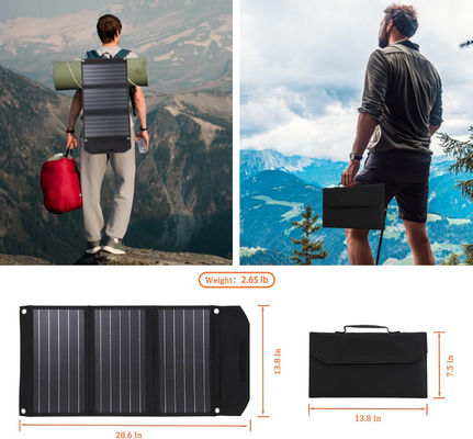 Kit di caricabatterie solare portatile pieghevole da 30W per campeggio all'aperto
