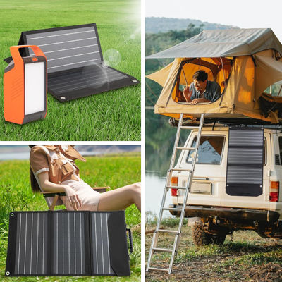 Kit di caricabatterie solare portatile pieghevole da 30W per campeggio all'aperto