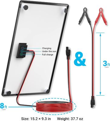10W 12V Magnetico caricabatterie solari Trickle mantenitore impermeabile per barca