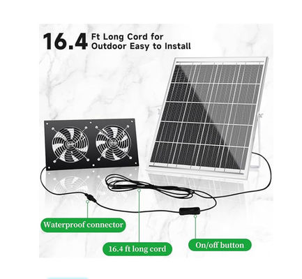 FTB20 Kit di pannelli solari esterni Alimentato da ventilatore di scarico per galline IP65 impermeabile