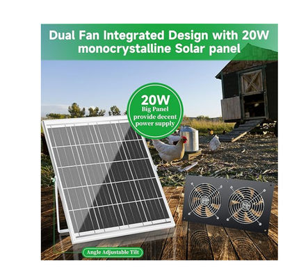 FTB20 Kit di pannelli solari esterni Alimentato da ventilatore di scarico per galline IP65 impermeabile