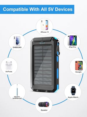 38800mAh Energia solare Usb Power Bank Impermeabile Per il campeggio all'aperto