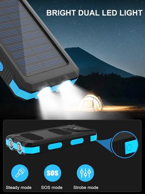 38800mAh Energia solare Usb Power Bank Impermeabile Per il campeggio all'aperto