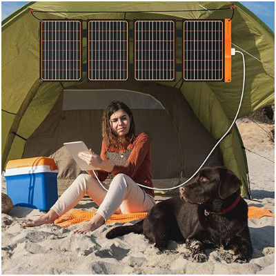 FT60 pannello solare pieghevole 60w caricabatterie copertura impermeabile IP65 con nero