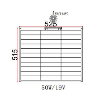 FT50W pannello solare flessibile 50W 12V monocristallino con superficie ETFE per esterni